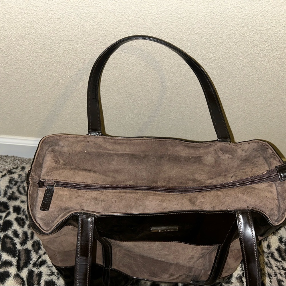 Gucci Authentic- Brown suede tote - Picture 2 of 7